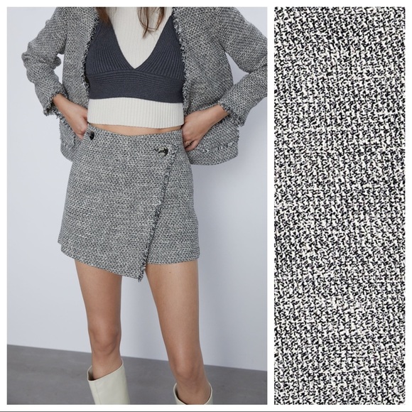 NWT. Zara Tweed Skorts. Size M. - Picture 3 of 9